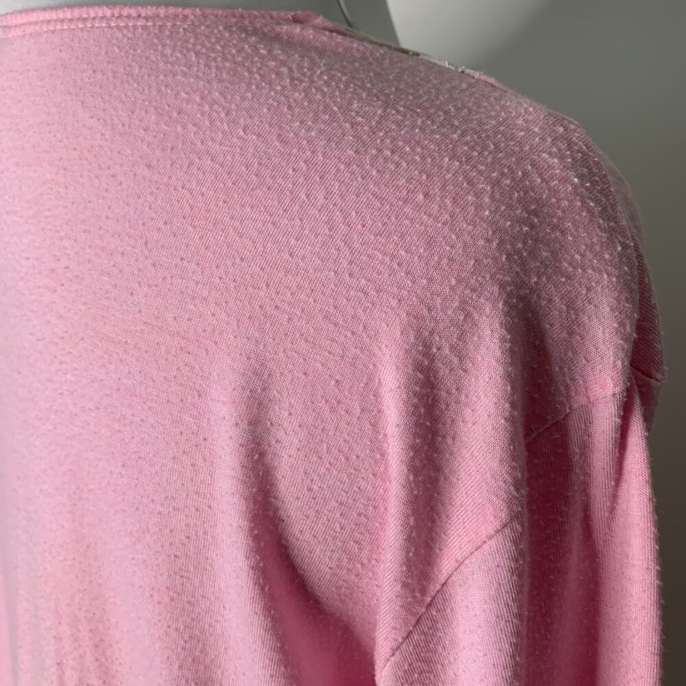 Natori Women's Pink Lace V Neck Long Sleeve Pajama Set Size Medium - Picture 7 of 16